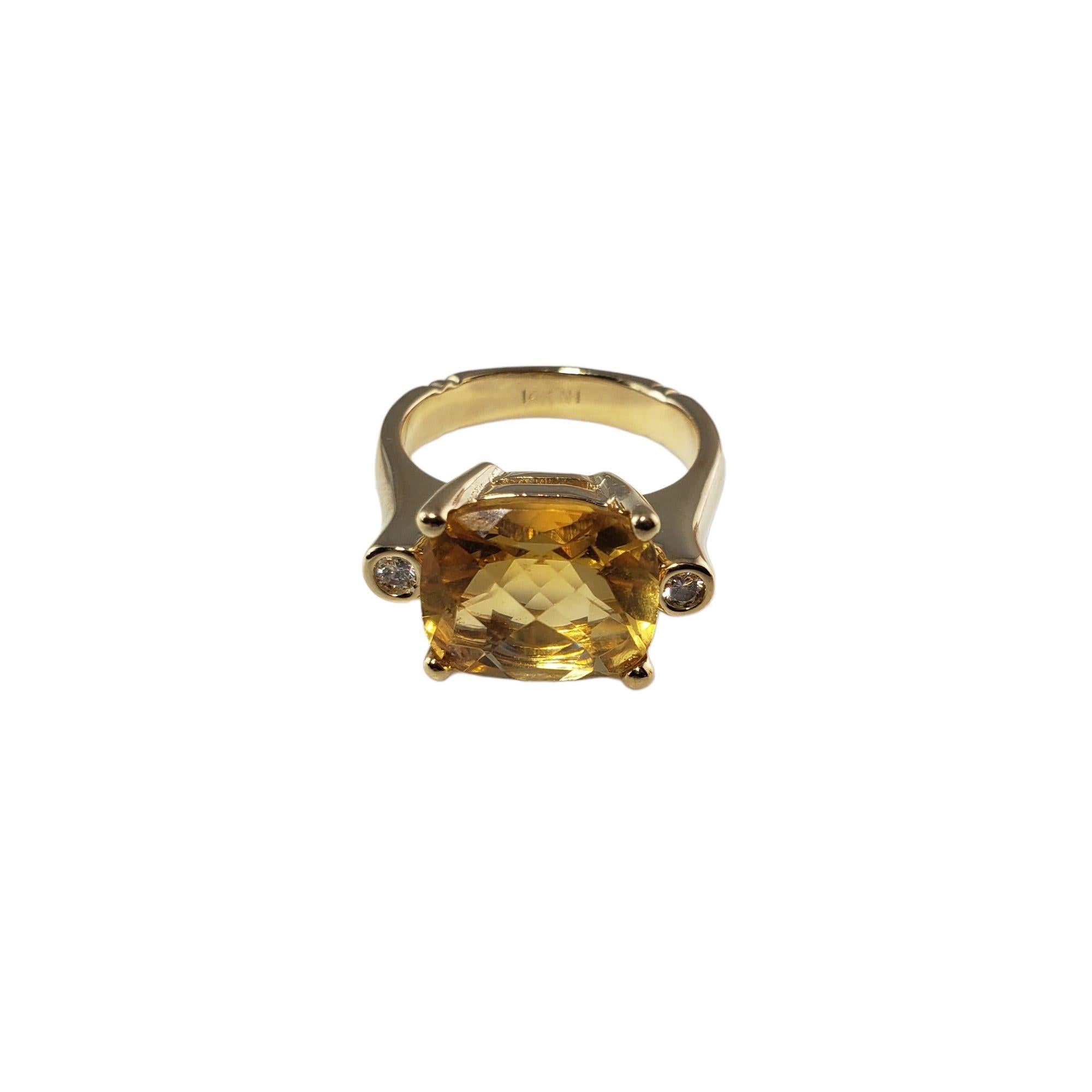 citrine diamond ring