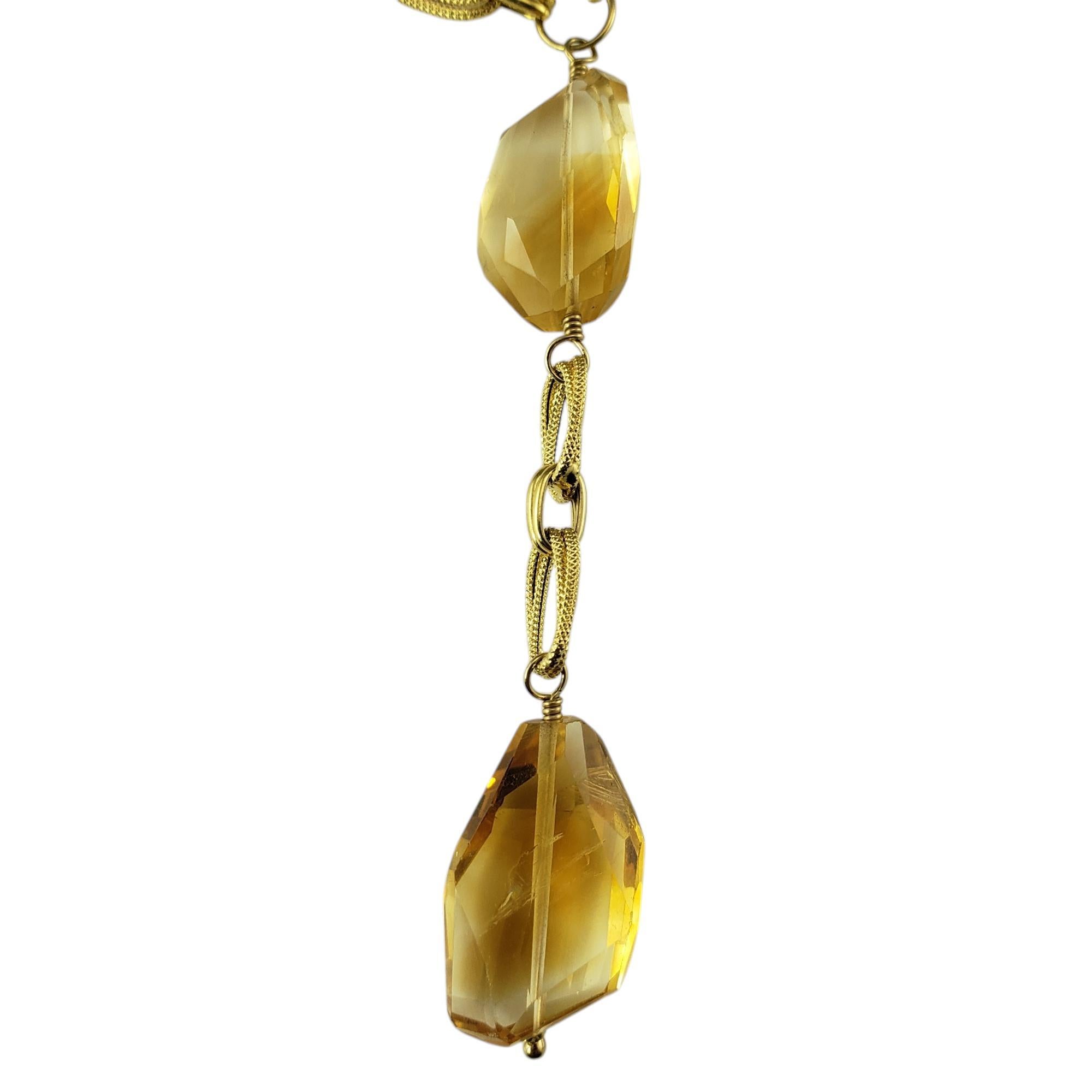 Contemporaneo Collana Lariat con perline Citrino in oro giallo 14 carati  #19431 in vendita