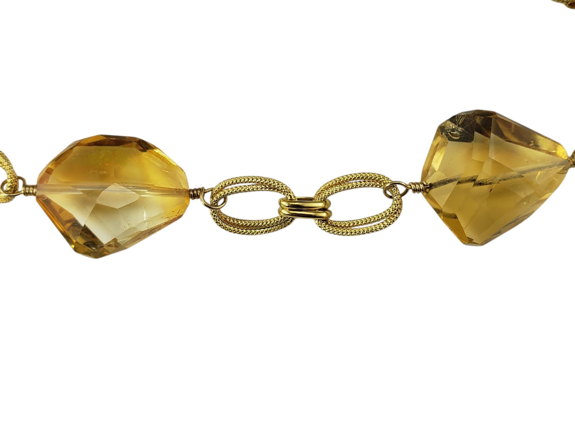 Taglio misto Collana Lariat con perline Citrino in oro giallo 14 carati  #19431 in vendita