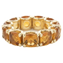 14 Karat Yellow Gold Citrine Eternity Band