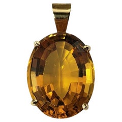 14 Karat Yellow Gold Citrine Pendant #15765