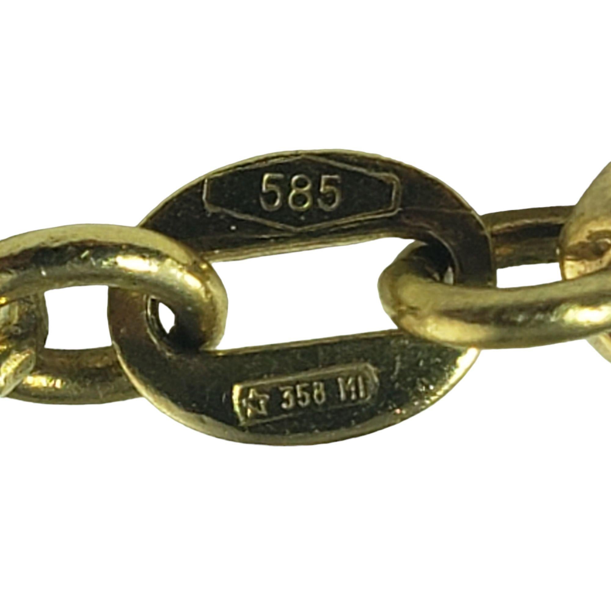 14 Karat Gelbgold Citrin-Halskette mit Anhänger #14643 Damen im Angebot