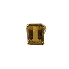 14 Karat Yellow Gold Citrine Quartz Ring Size 6.25 #15727