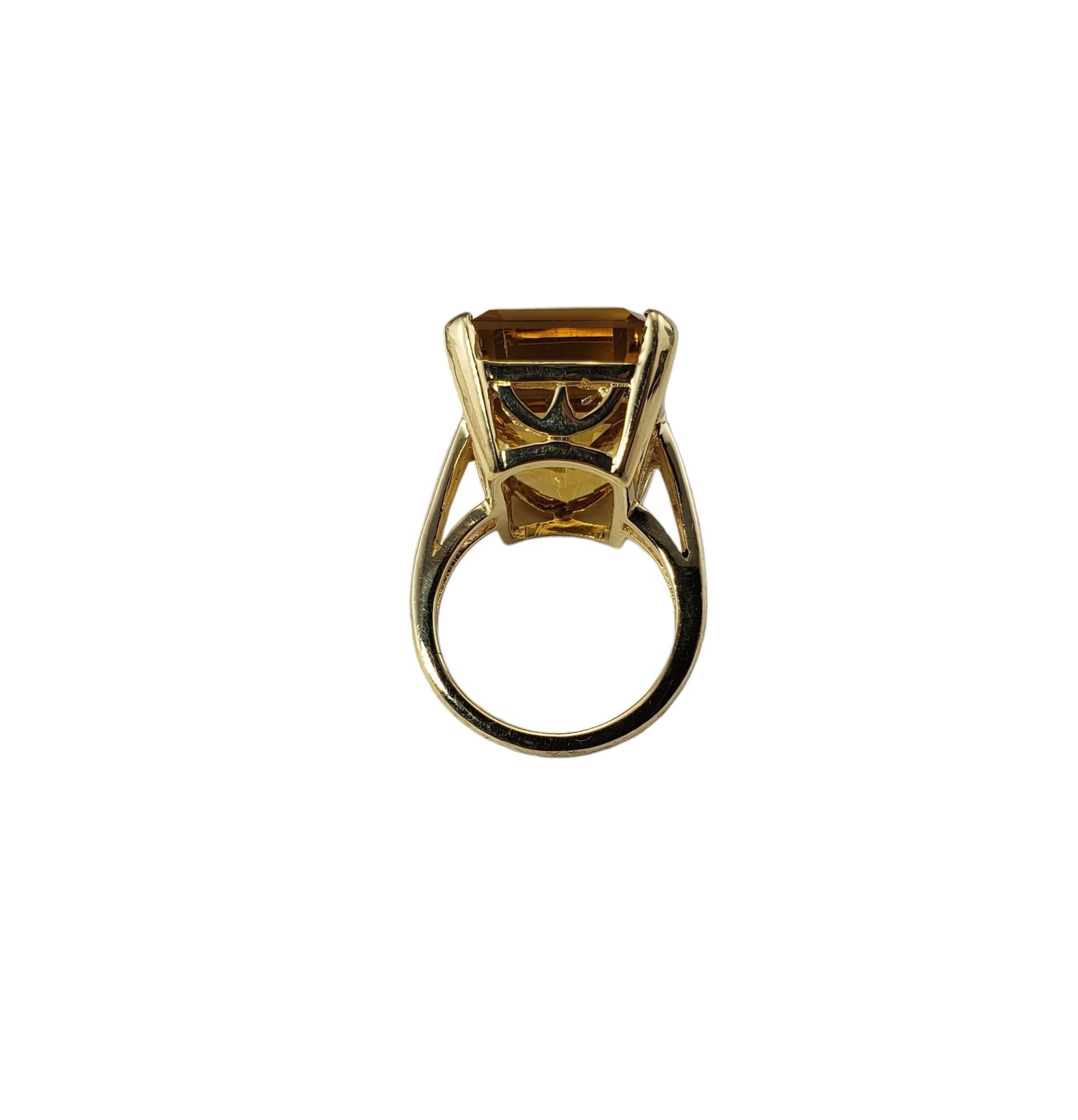 Bague en or jaune 14 carats, quartz et citrine taille 6,25 n°15727 Pour femmes en vente