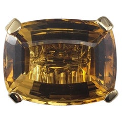 14 Karat Yellow Gold Citrine Ring Size 9  #20722