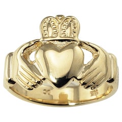 14 Karat Gelbgold Claddagh-Ring