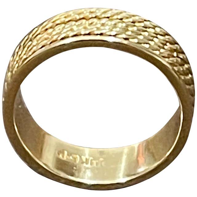 Men's Hebrew Wedding Band, Size 11 in 18K Gold and Platinum with Song Men's Hebrew Wedding Band, Size 11 in 18K Gold and Platinum with Song