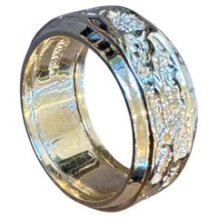 Or jaune 14 carats Anneau de mariage Classic avec Design/One, Unisexe Taille 4.5