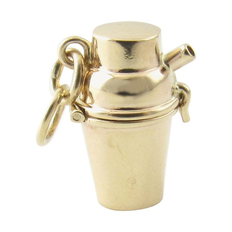 Details about   New Real Solid 14K Gold 3D Martini Shaker Charm 