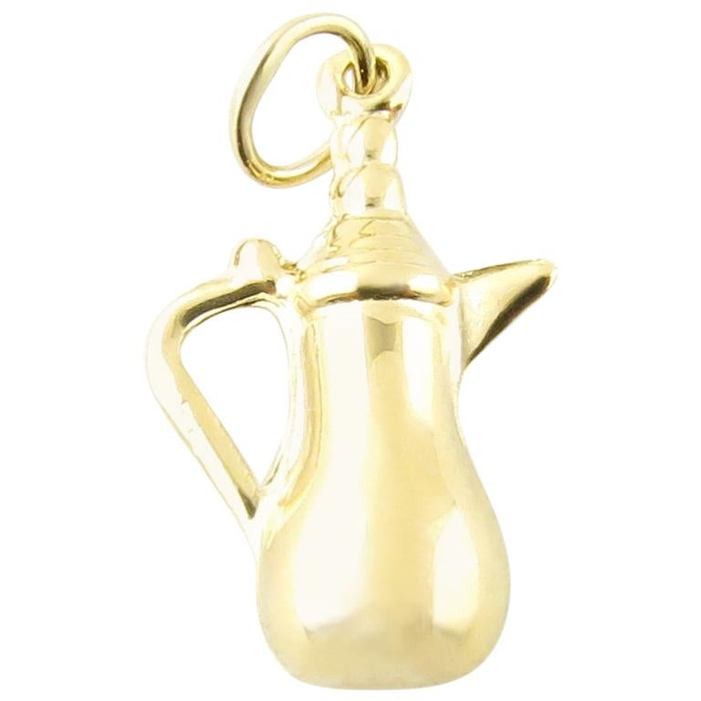 14 Karat Yellow Gold Coffee Pot Charm at 1stDibs