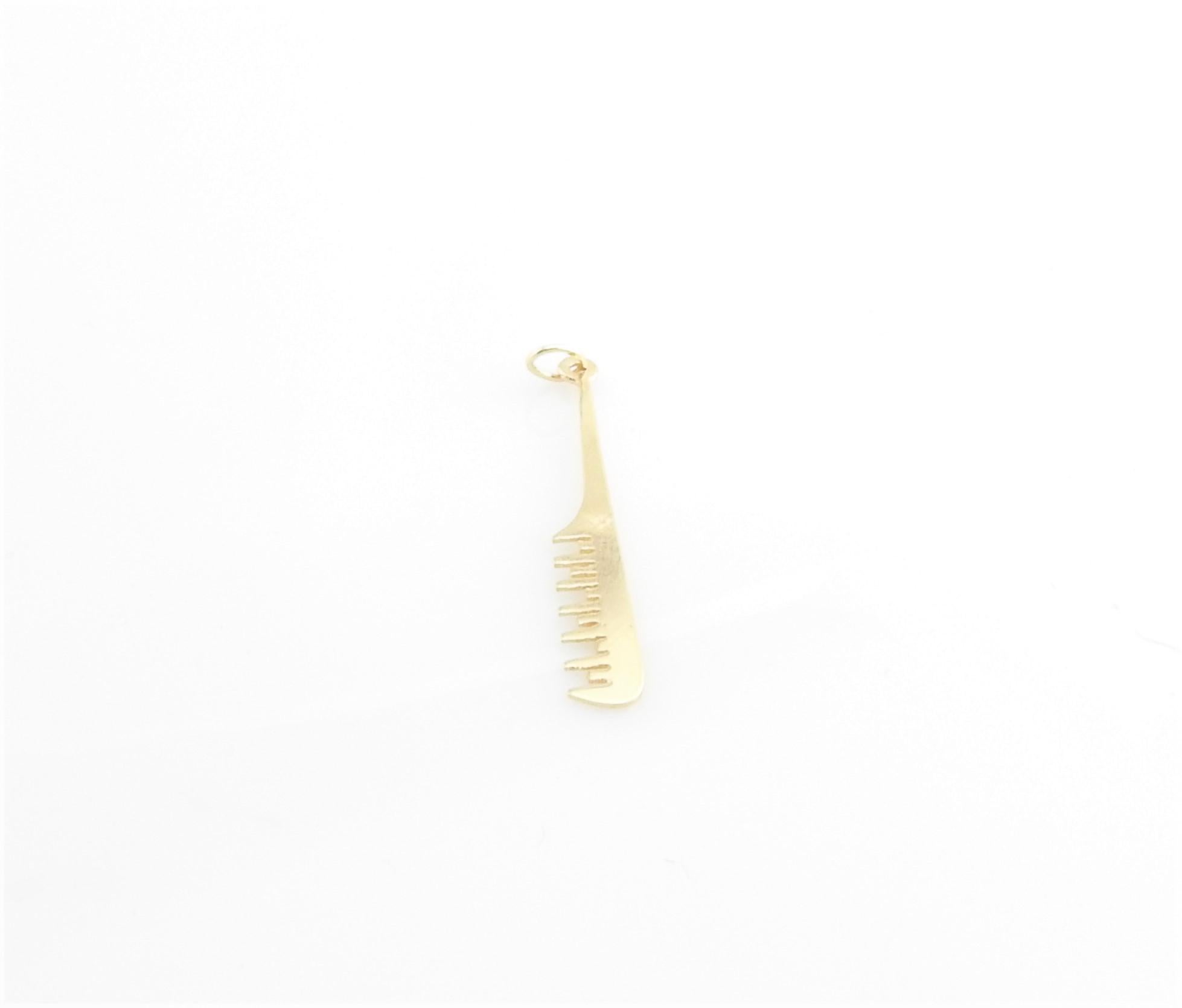 Women's 14 Karat Yellow Gold Comb Charm