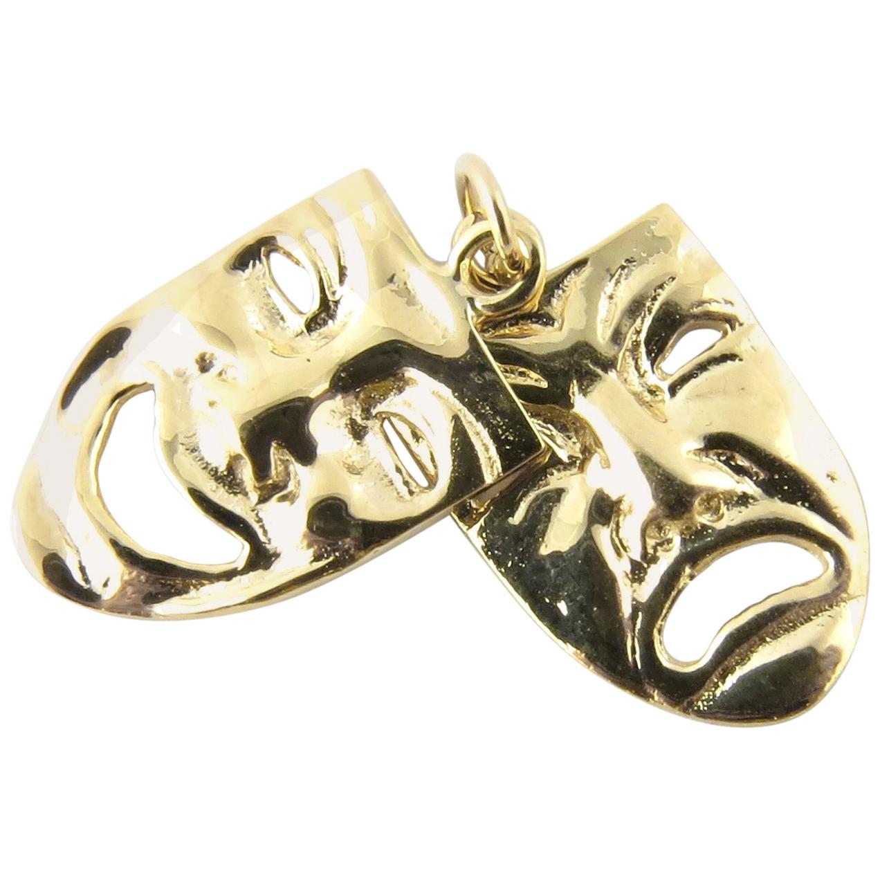 14 Karat Yellow Gold Comedy/Tragedy Masks Charm