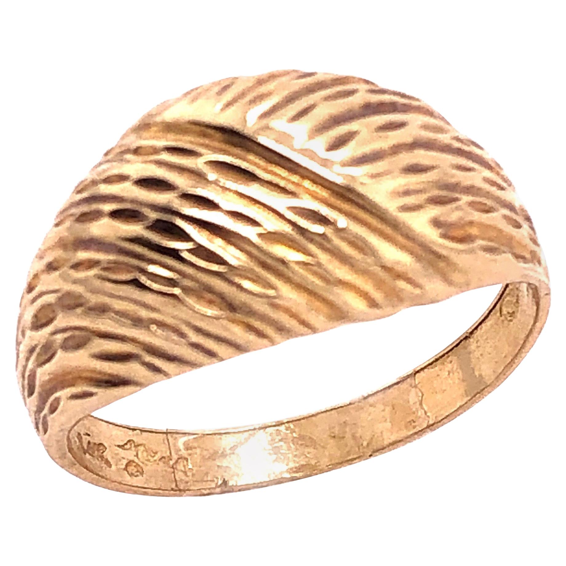14 Karat Yellow Gold Contemporary Free Form Ring For Sale