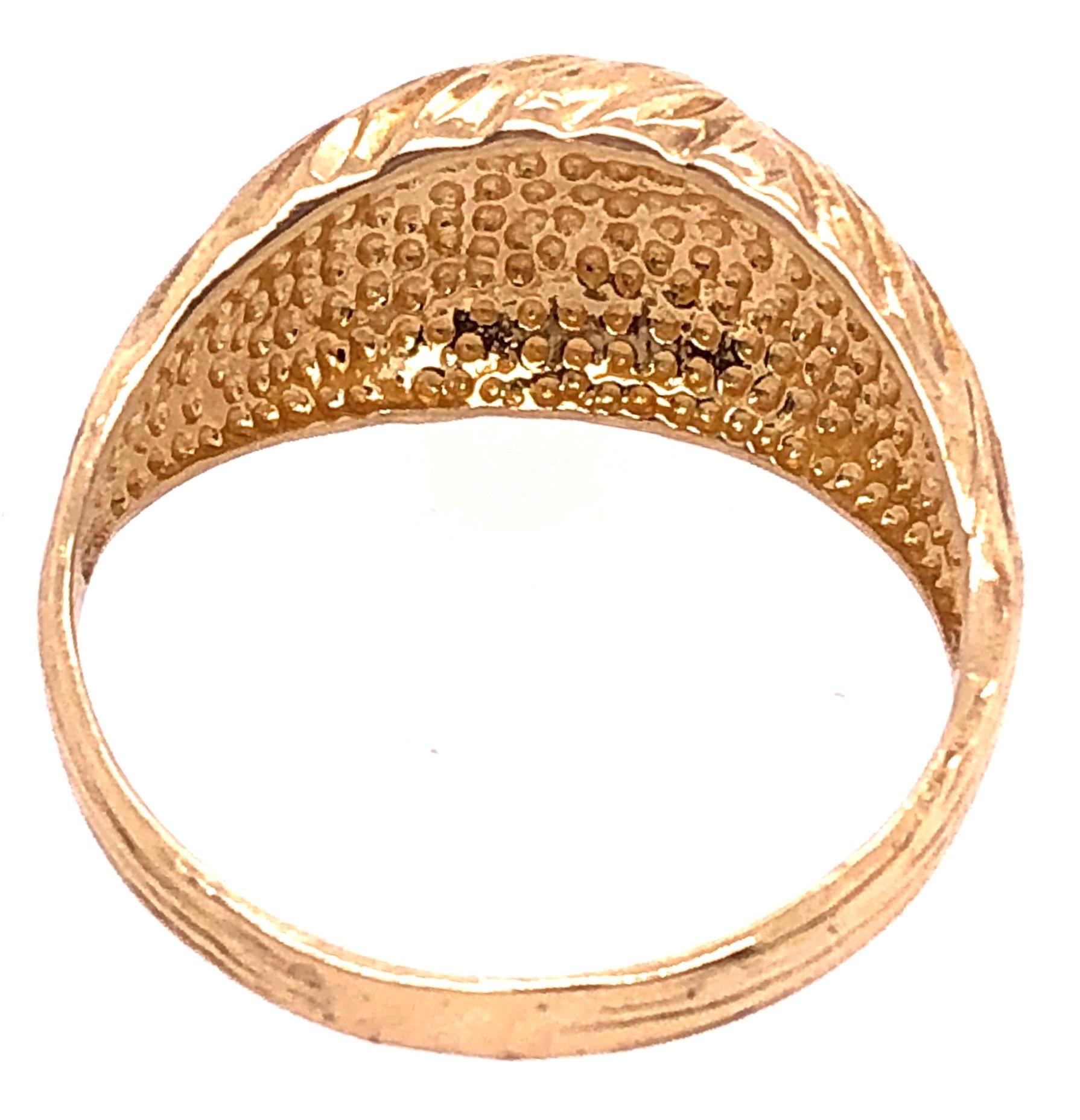 14 Karat Yellow Gold Contemporary Free Form Ring For Sale 1