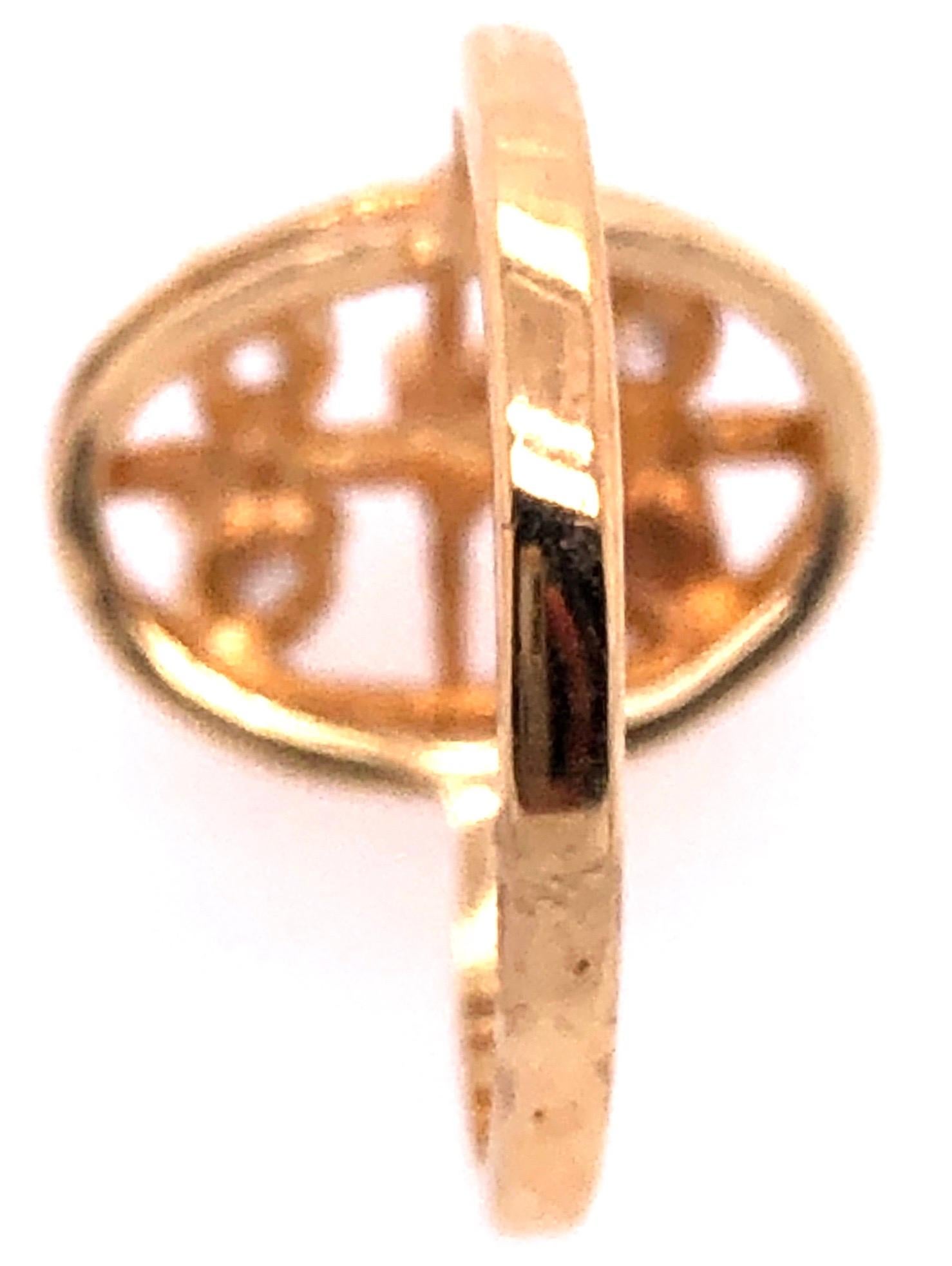 14 Karat Gelbgold Zeitgenössischer Ring mit Diamanten 0,50 TDW im Zustand „Gut“ im Angebot in Stamford, CT