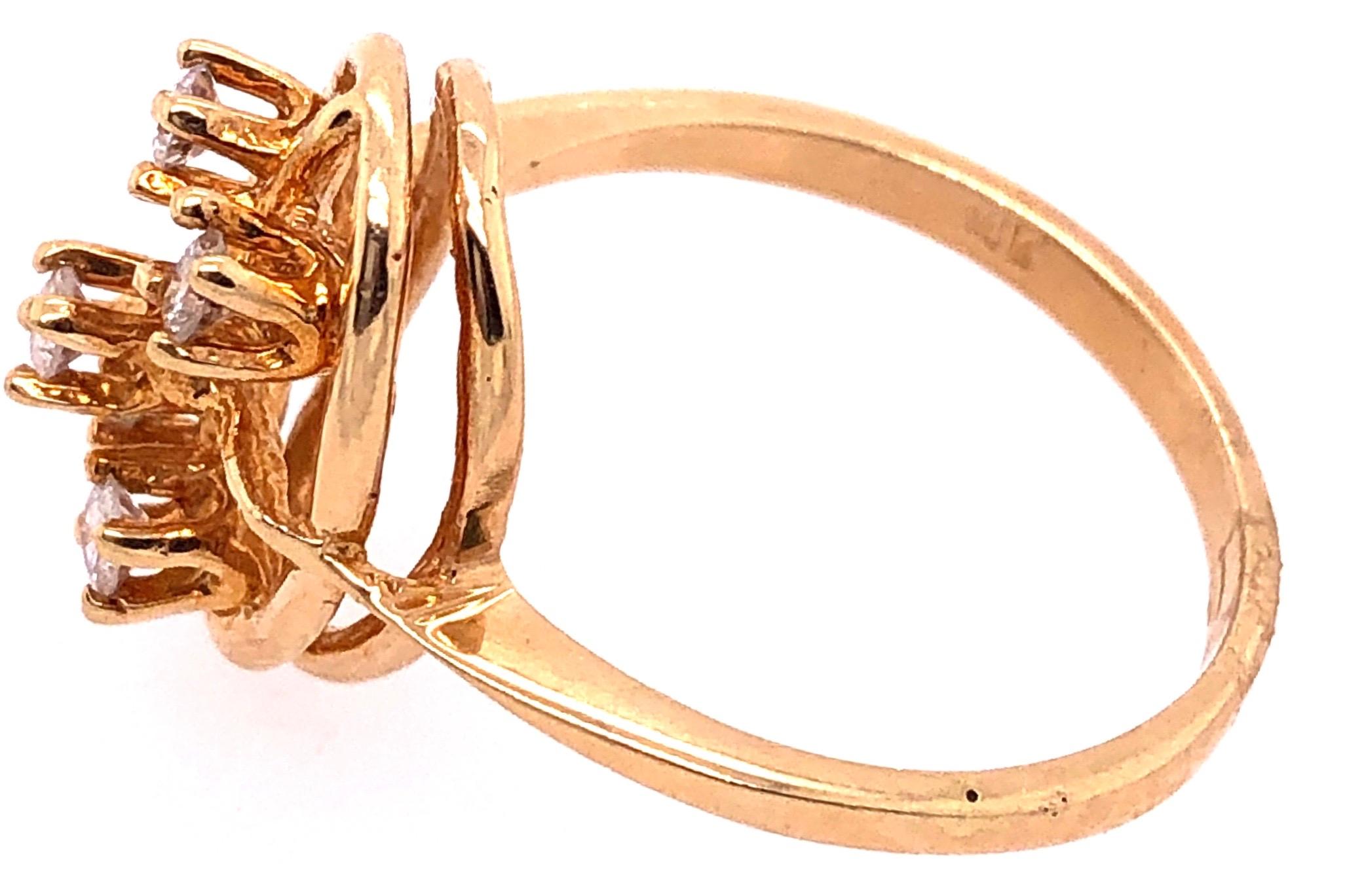 14 Karat Gelbgold Zeitgenössischer Ring mit Diamanten 0,50 TDW für Damen oder Herren im Angebot