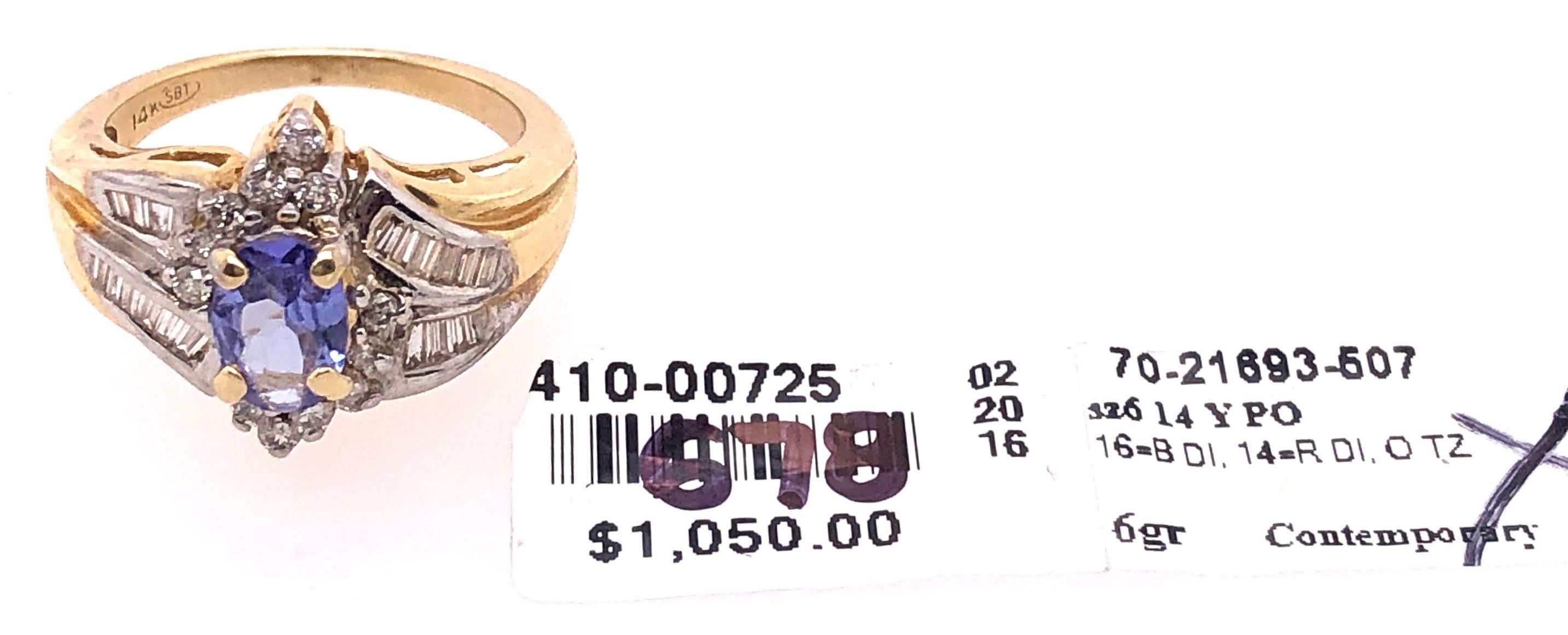 Zeitgenössischer Ring aus 14 Karat Gelbgold mit Topas und Diamanten im Angebot 5