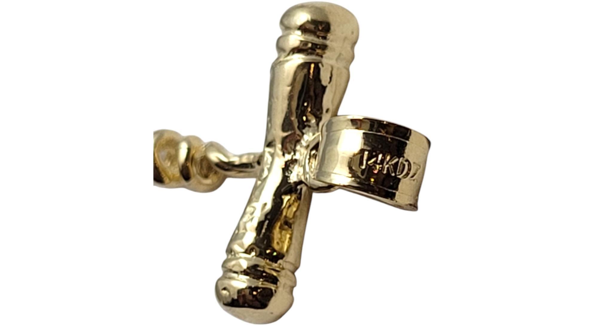 Pendentif en or jaune 14 carats en forme d'escargot n° 20740 en vente 3