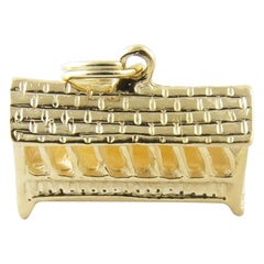 14 Karat Yellow Gold Covered Bridge Charm