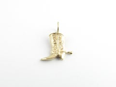 14 Karat Gelbgold Cowboystiefel Charme