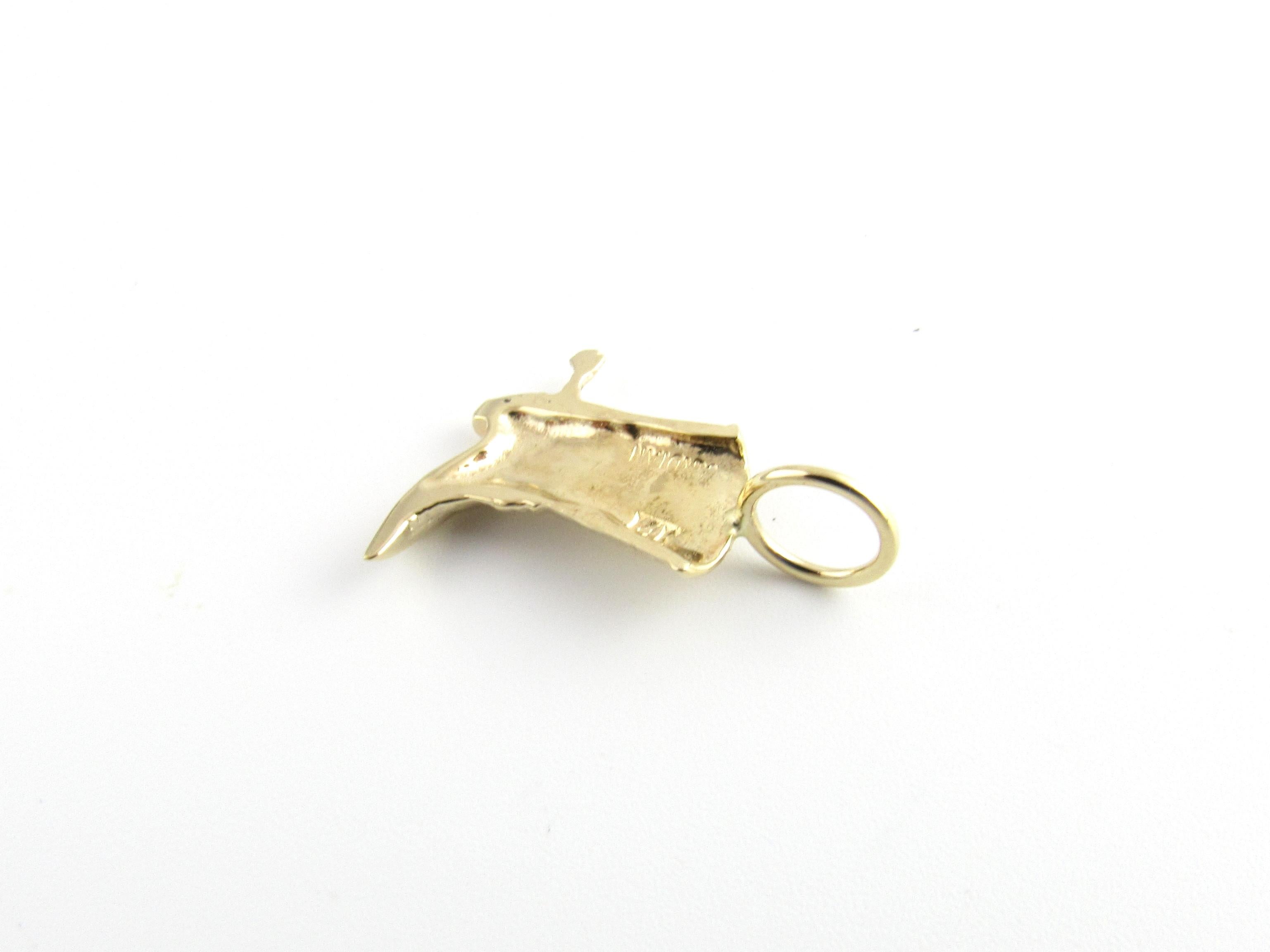 Women's 14 Karat Yellow Gold Cowboy Boot Charm