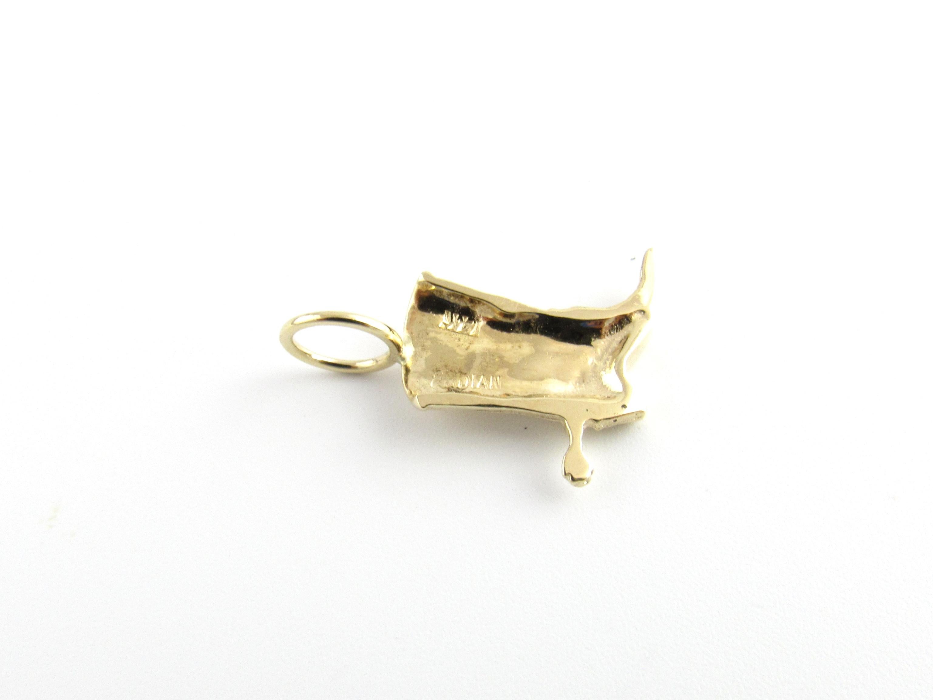 14 Karat Yellow Gold Cowboy Boot Charm 1