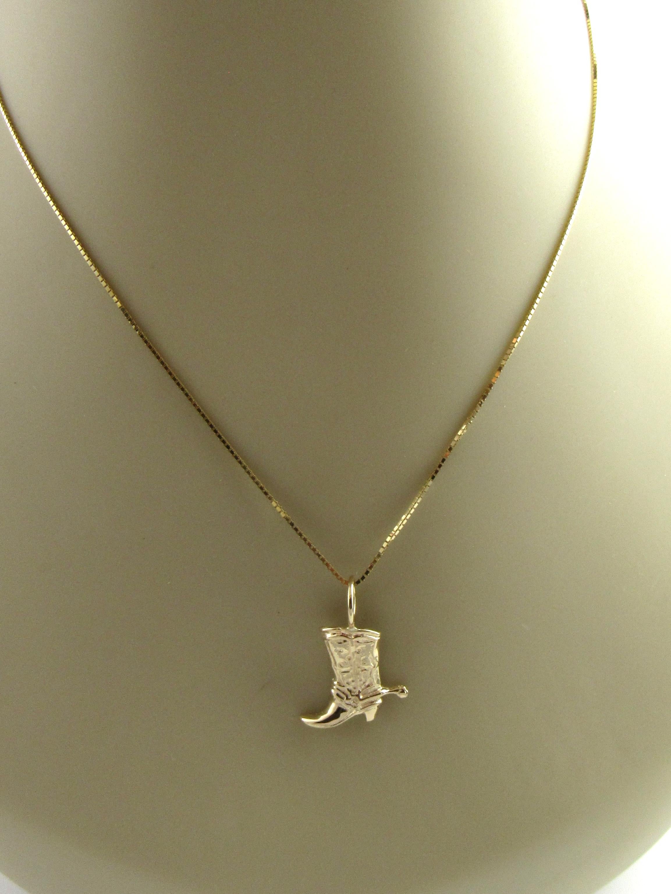 14 Karat Yellow Gold Cowboy Boot Charm 3