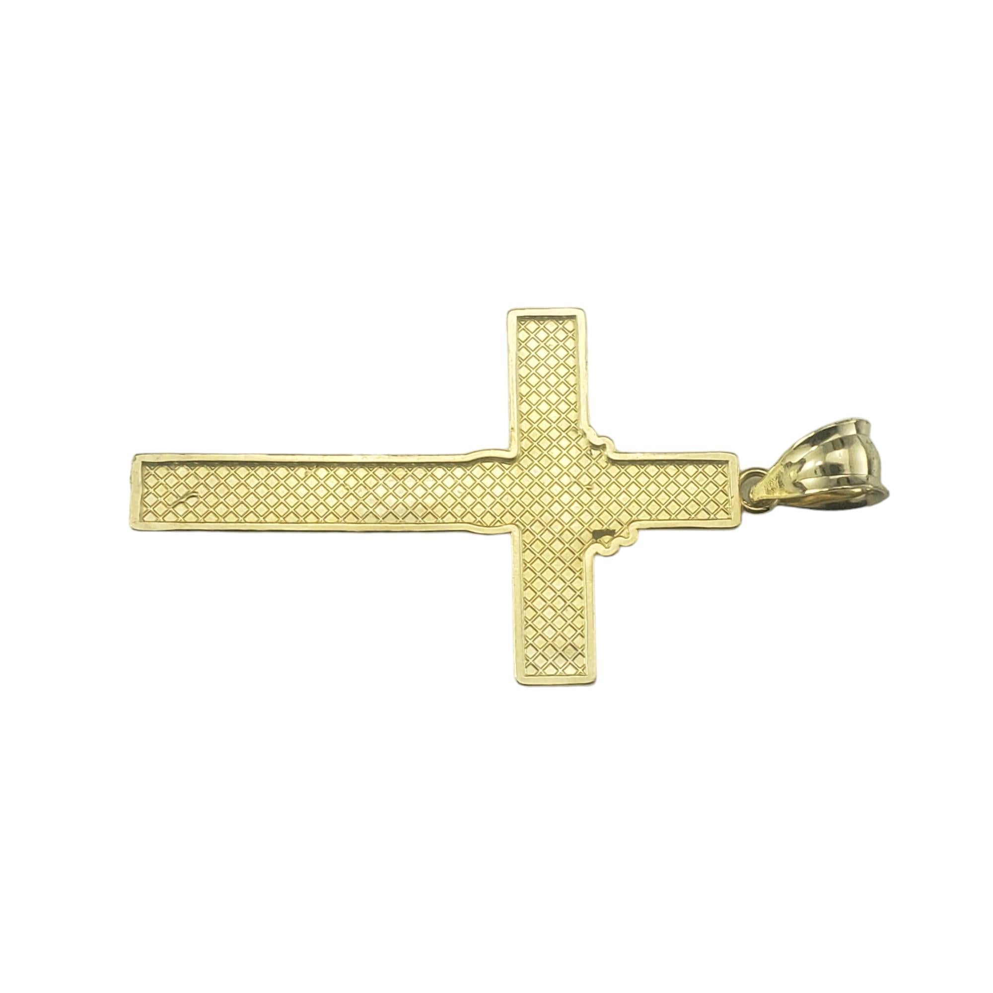 Women's 14 Karat Yellow Gold Cross and Rosary Bead Pendant #16753 For Sale