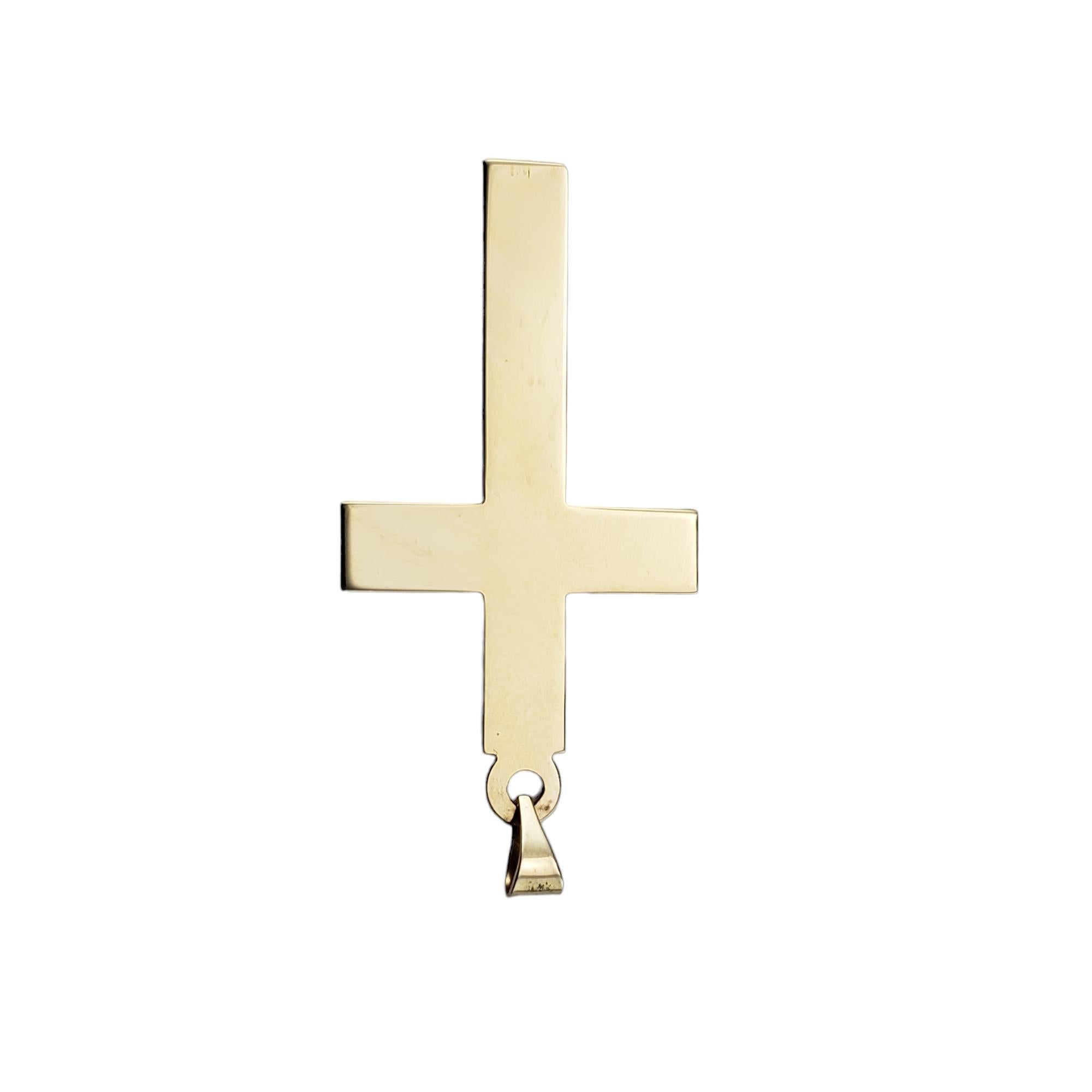 Women's or Men's 14 Karat Yellow Gold Cross Pendant #15581 For Sale