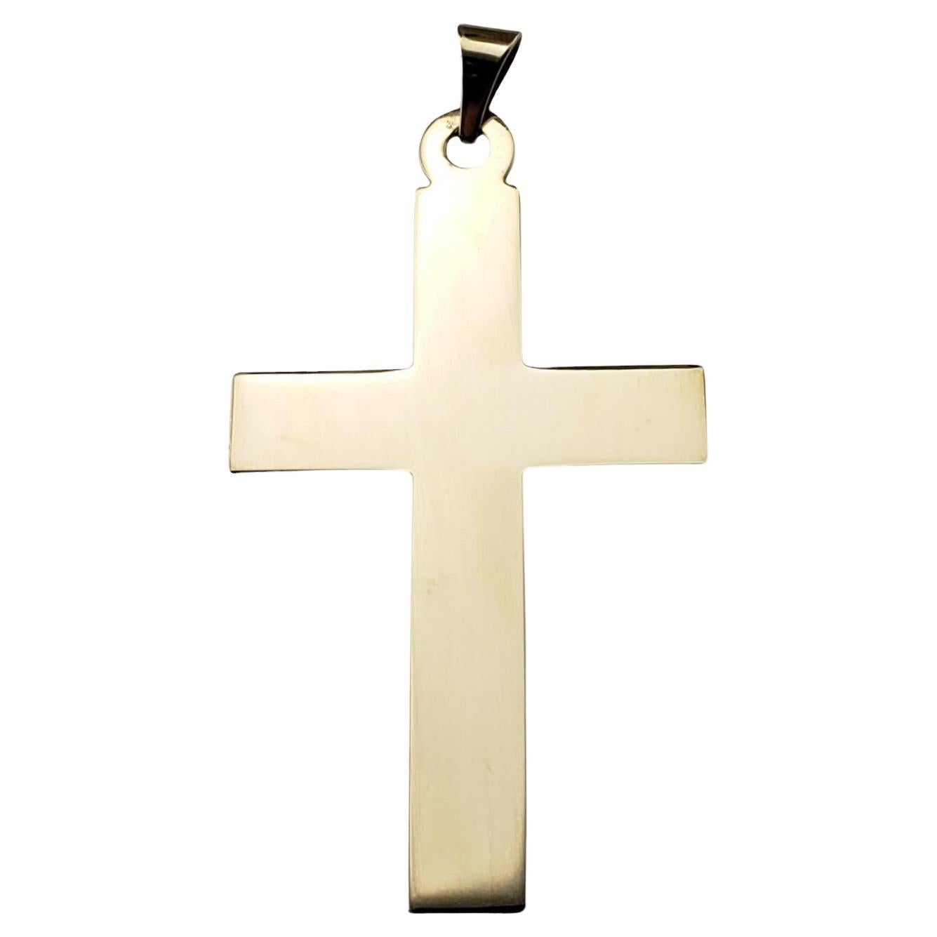 14 Karat Yellow Gold Cross Pendant #15581 For Sale