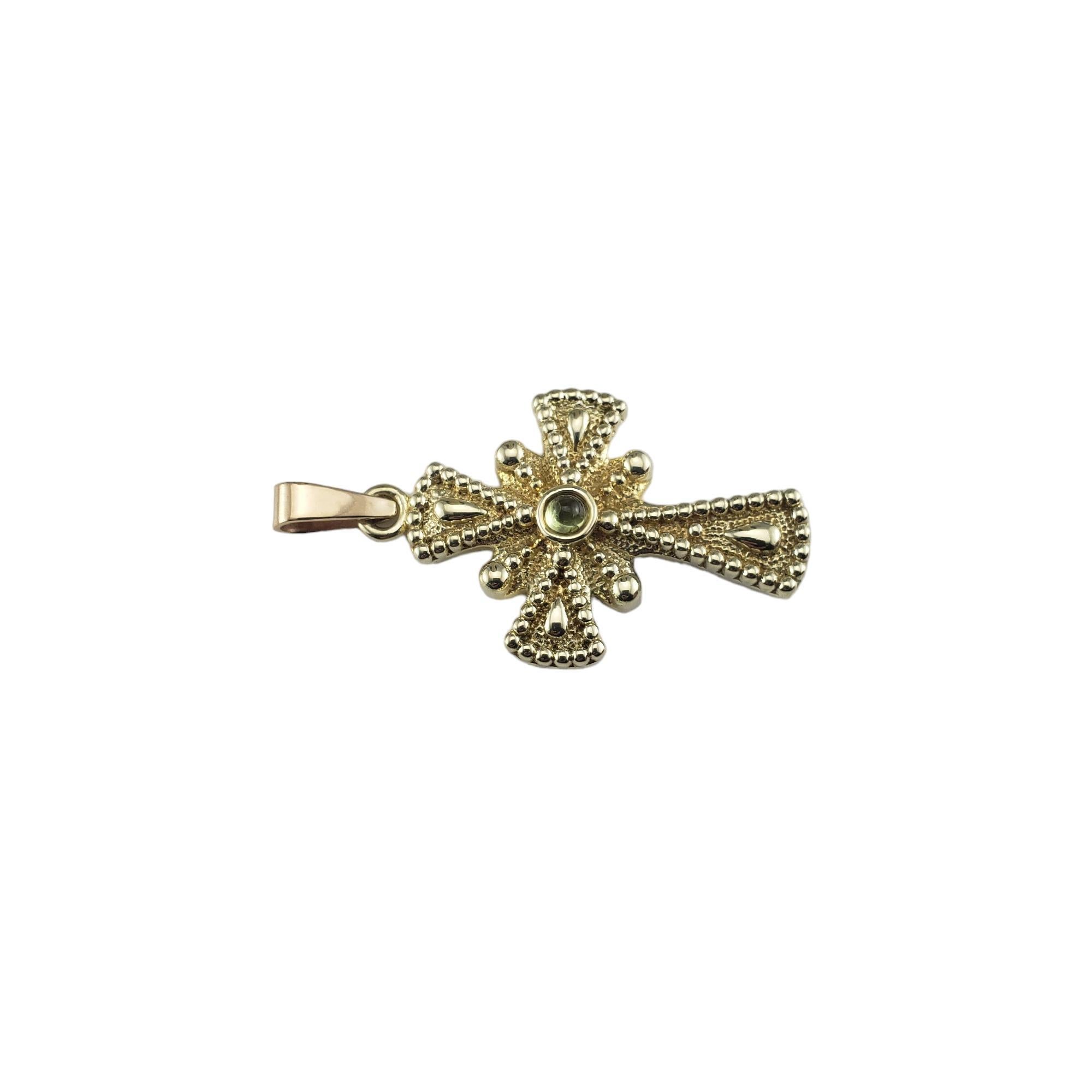 14 Karat Yellow Gold Cross Pendant #16238 In Good Condition For Sale In Washington Depot, CT