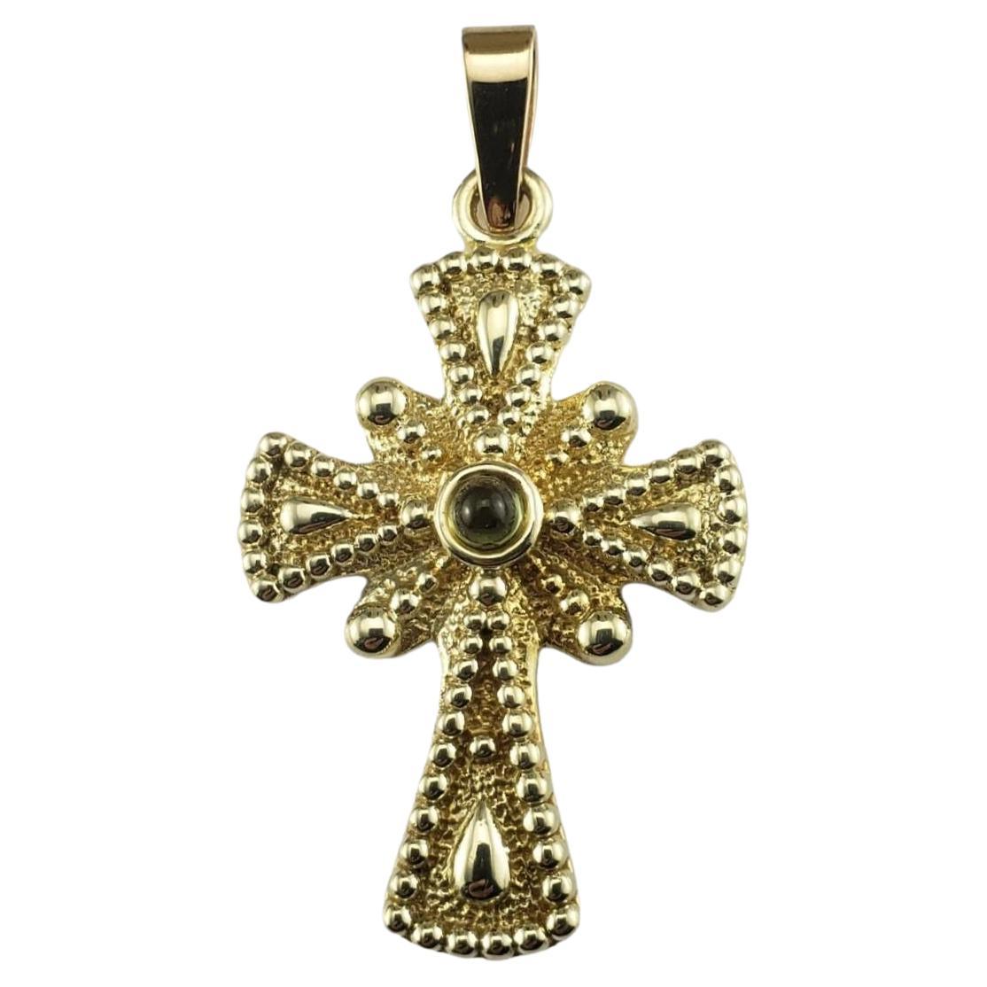 14 Karat Yellow Gold Cross Pendant #16238 For Sale