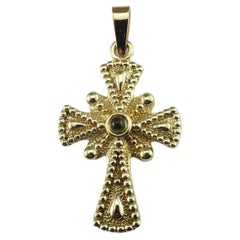 Pendentif croix en or jaune 14 carats #16238