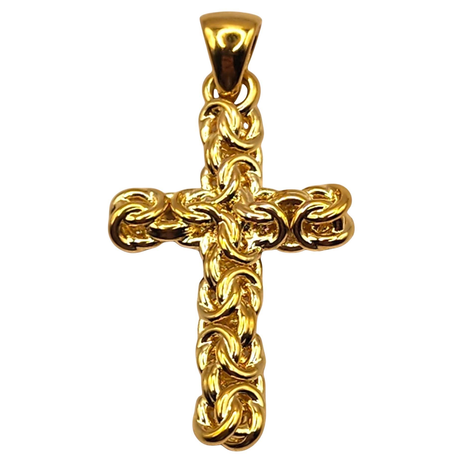 14 Karat Yellow Gold Cross Pendant #19994