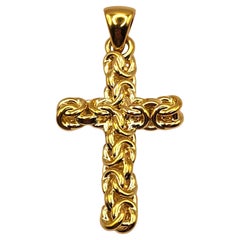 14 Karat Yellow Gold Cross Pendant #19994