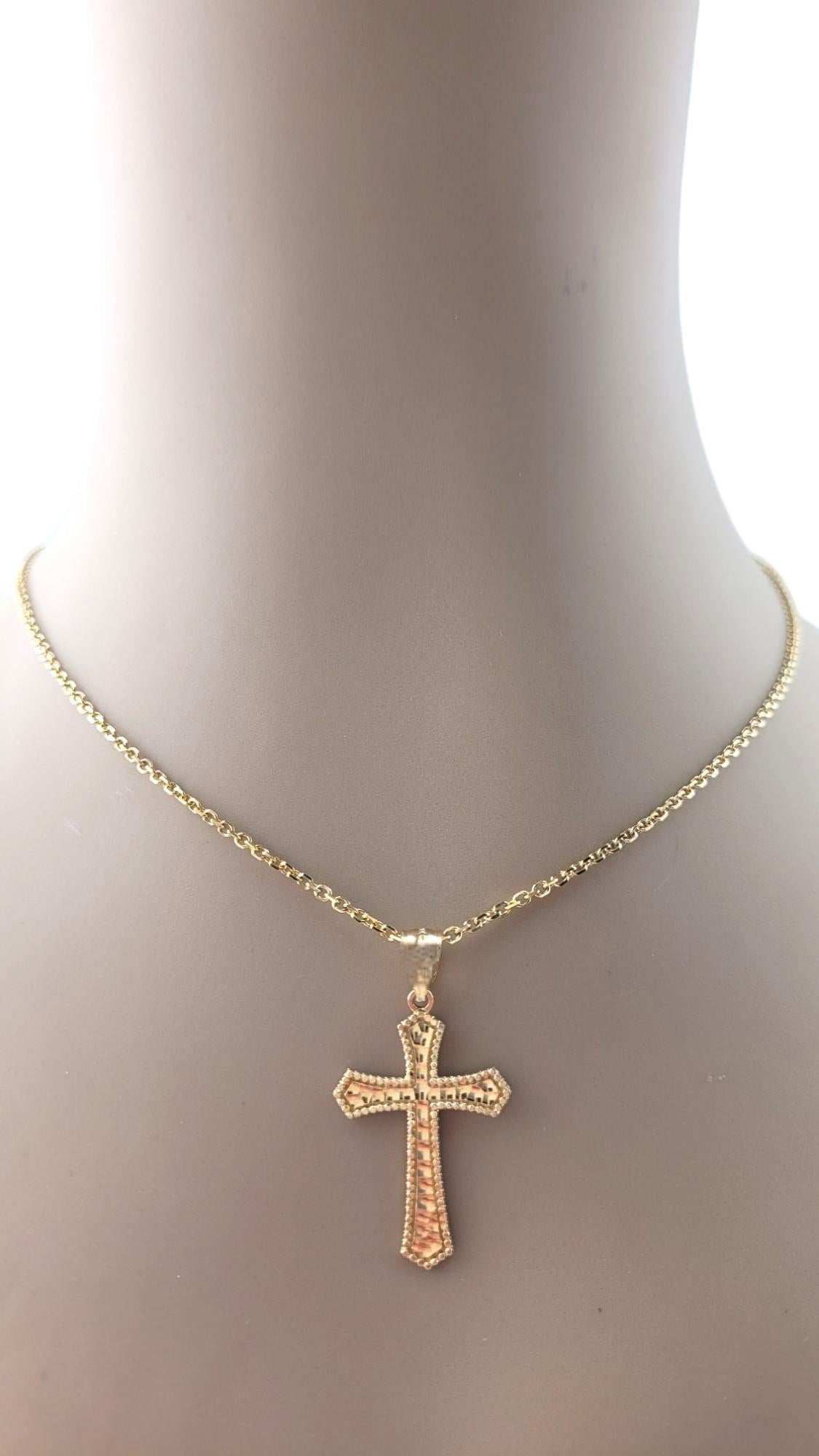 Pendentif croix en or jaune 14 carats n°20891 en vente 7