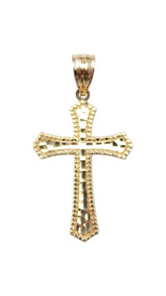 Colgante Cruz de Oro Amarillo de 14 Kilates #20891