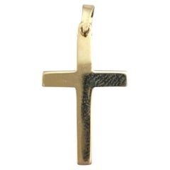 Pendentif croix en or jaune 14 carats #22240
