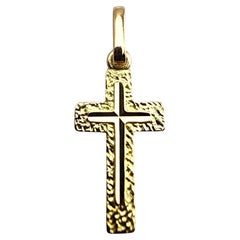 14 Karat Yellow Gold Cross Pendant #24034