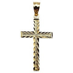 14 Karat Yellow Gold Cross Pendant #24850