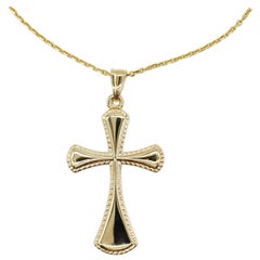 14 Karat Yellow Gold Cross Pendant