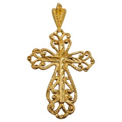 14 Karat Yellow Gold Cross / Religious Pendant or Charm