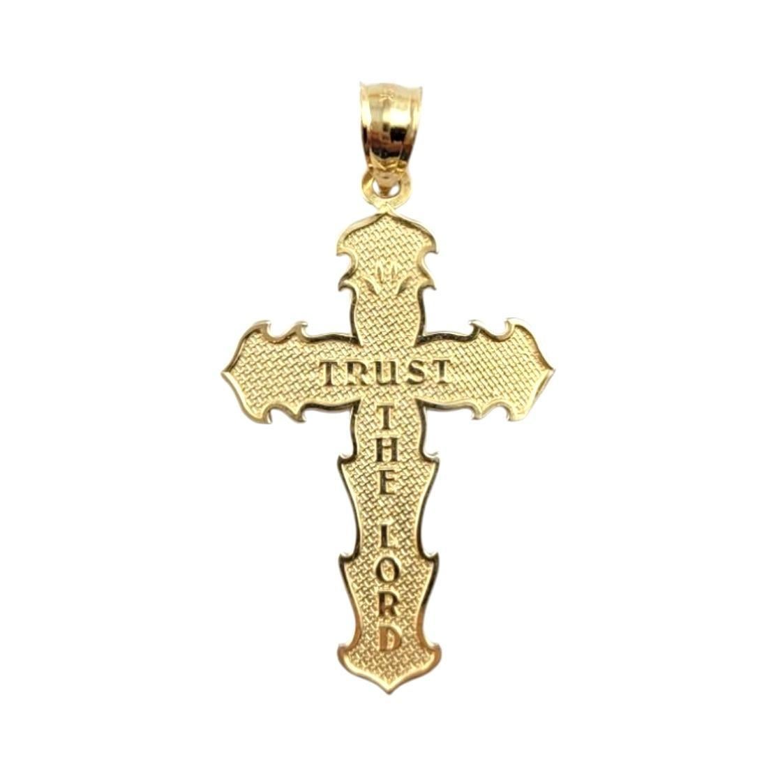 14K Gelbgold Kreuz 
