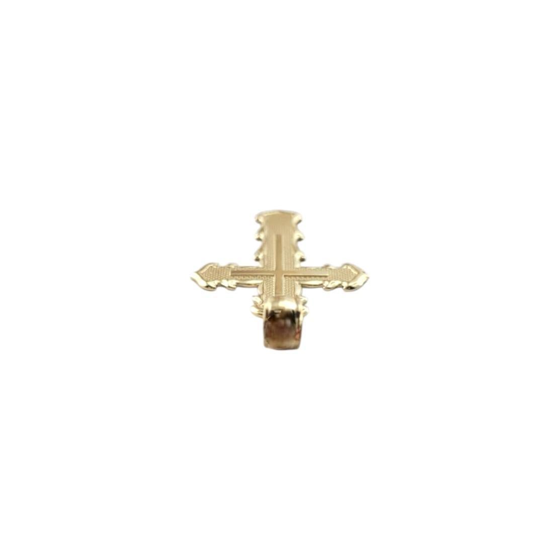 14 Karat Gelbgold Kreuz-Anhänger „Trust the Lord“ #21508 im Angebot 1