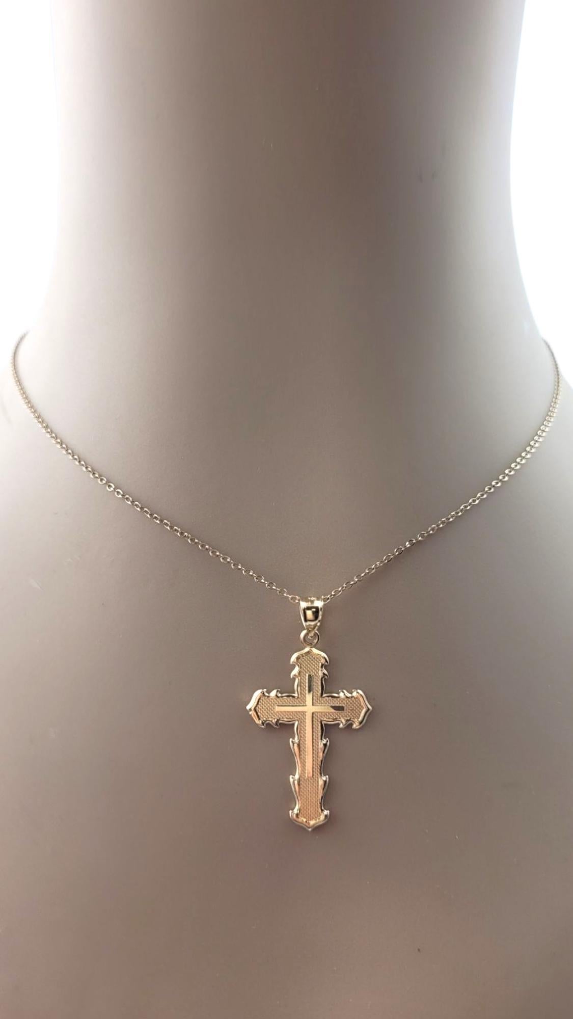 14 Karat Gelbgold Kreuz-Anhänger „Trust the Lord“ #21508 im Angebot 4