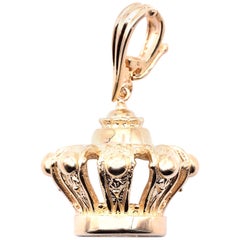 14 Karat Yellow Gold Crown Pendant