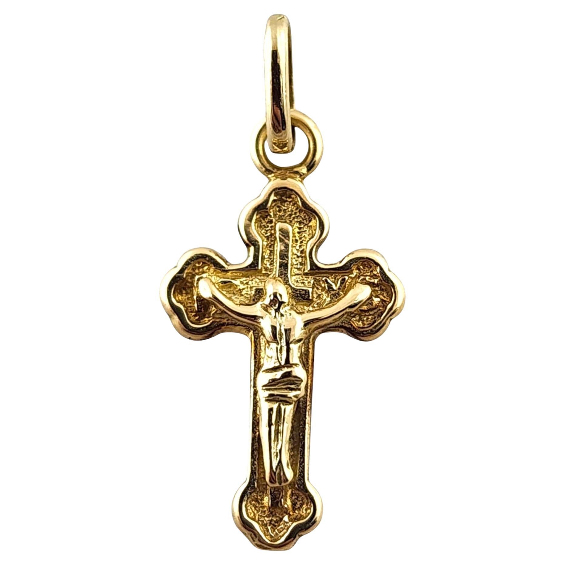 14 Karat Yellow Gold Crucifix Charm #19402