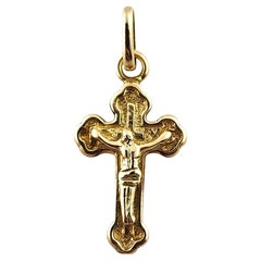 14 Karat Yellow Gold Crucifix Charm #19402