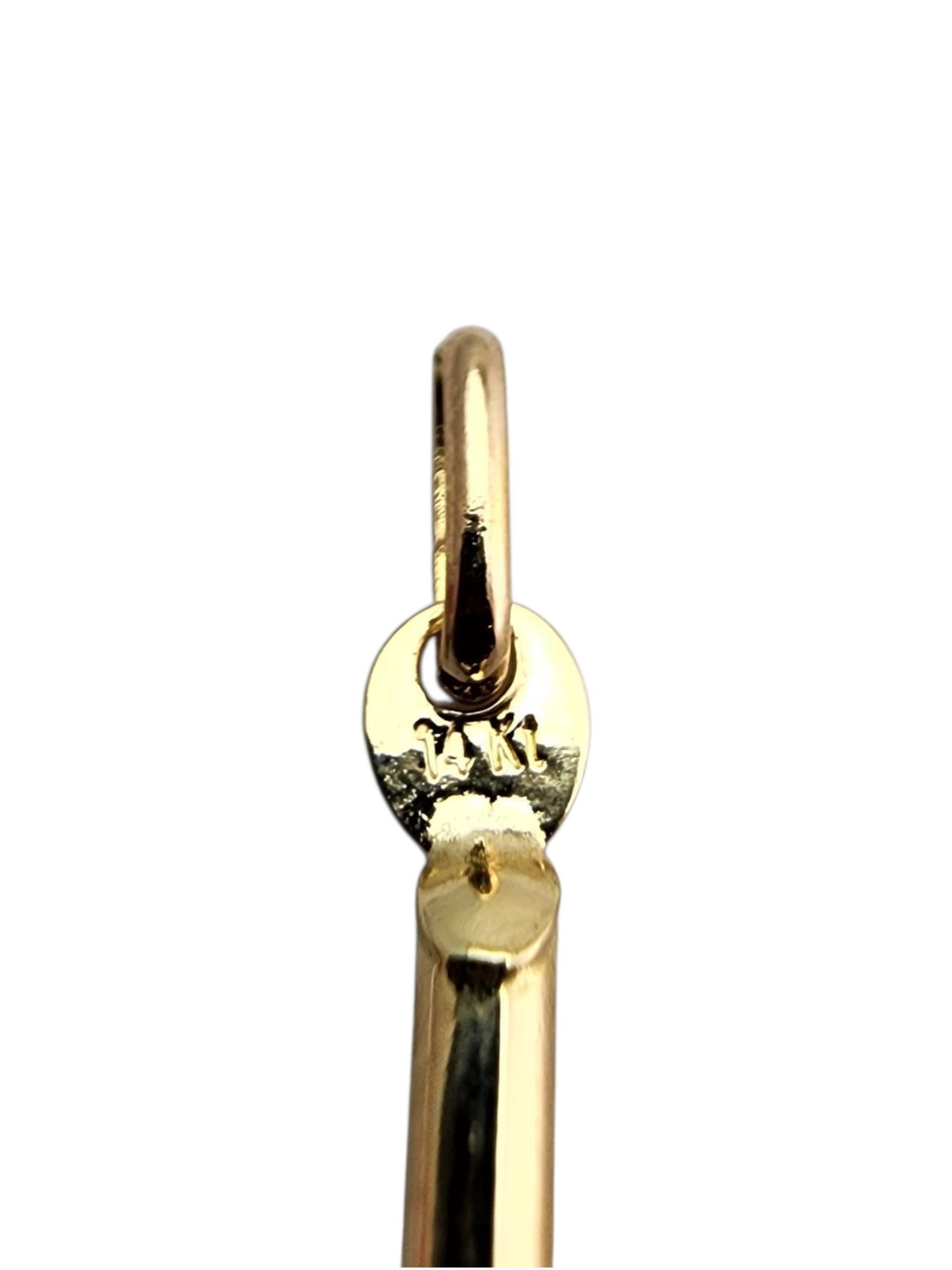 Contemporain Breloque Crucifix en or jaune 14 carats #23670 en vente