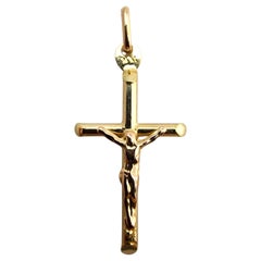 Breloque Crucifix en or jaune 14 carats #23670